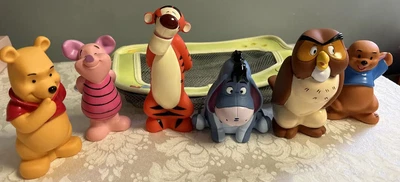 £22.57 • Buy Disney Baby Winnie The Pooh Friends Pals Bath Toy Set Of 6 In Tub Bag For Baby