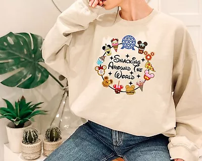 Disneyland Trip 2024 Sweatshirt Snacking Around World Family Matching Hoodie • $19.99