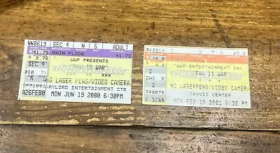 (2) Vintage WWF 2000 & 2001 Monday Night Raw Ticket Stubs St. Louis & Nashville • $29