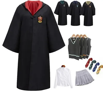 Hermione Gryffindor Uniform Costume Granger Cosplay Kid & Adult Dress Up Kits • $66.53