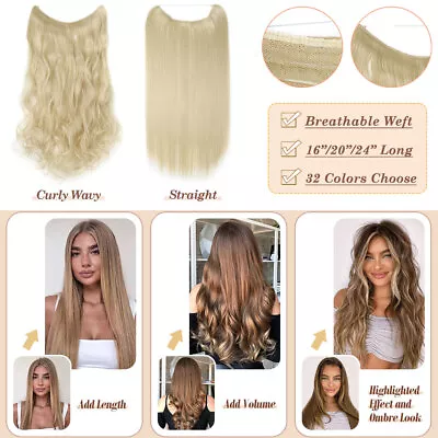 US Wire In Hair Extensions Elastic Band Secret Miracle Ring 100% Real AS Human H • $14.61