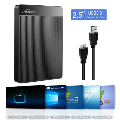 2.5 3.5in External Hard Drive SATA Storage HDD For PC Mac Laptop TV Xbox PS4 • £20.99