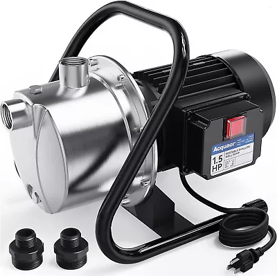 🔥 Acquaer 1.5HP Portable Shallow Well Pump Garden Pump Stainless Steel 1210GPH • $69.95