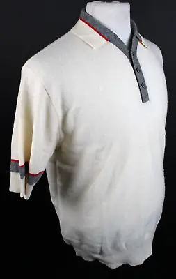 Vintage 60s Revere Wool Knit Polo Bowling Shirt Men's Size Large USA • $34.95