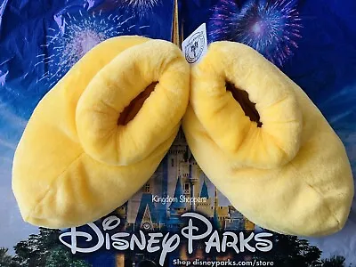 Disney Parks Mickey Mouse Feet Plush Slippers Adult Size M Medium Yellow NEW • $44.95