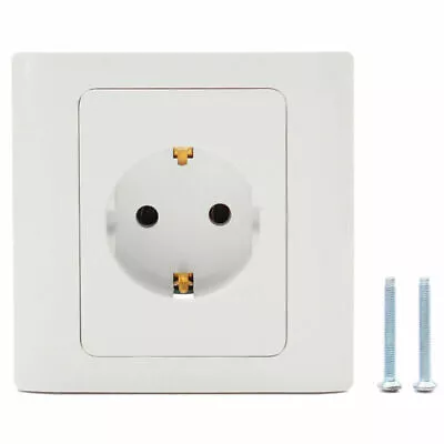 £4.36 • Buy European EU German Standard 250V 16A 1 Gang Power Outlet Single Plug Wall Socket