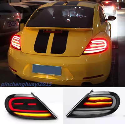 For VW Beetle 2013-2021 LED Smoke Black Left + Right Rear Tail Lights 1 Pair • $674.99