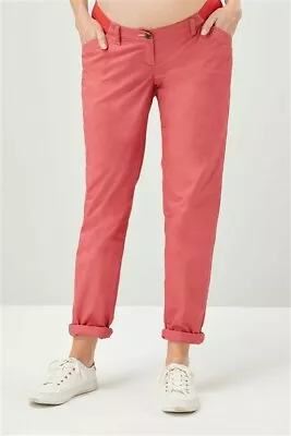 BNWT NEXT Ladies Smart Coral MATERNITY Pregnancy Chinos Trousers UK 16 R • £10.99