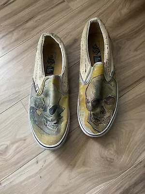 Vans Classic Slip-on X Van Gogh Museum Vincent Van Gogh Skulls Shoes Rare • $119.69