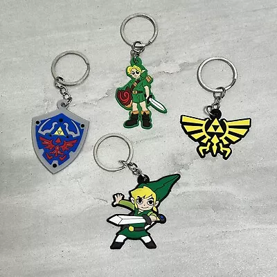 Legend Of Zelda Keychain 4 Pack - Link Backpack Bag Tag Zipper Pulls • $15.95