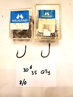 Mustad Hooks -    8/0 - Saltwater  Hooks Lot -  65 Qty • $7.99