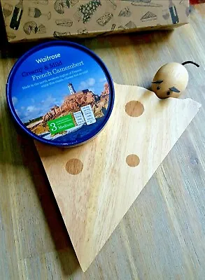 £18 • Buy Loft Cheese Shaped Serving Board & Magnetic Mouse Knife Contemporary Home Decor
