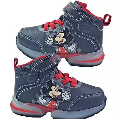 Disney Junior Mickey Mouse Athletic Fun House Boot Shoes Siz 6 (15cm) Color Grey • $34.99