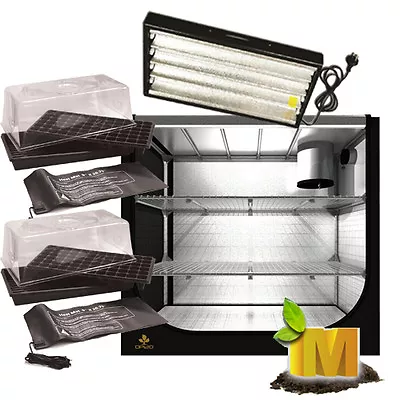 Secret Jardin DARK PROPAGATOR Cloning Growing Blooming Tent T5 Grow Light & Tray • $325.41