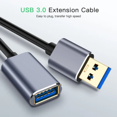 $5.30 • Buy SuperSpeed USB 3.0 Male To Female Data Cable Extension Cord For Laptop PC Camera