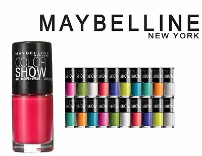 £16.50 • Buy 10 X Assorted Maybelline Color Show Colorama Nail Polishes [PACK 5]