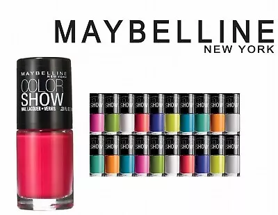 Maybelline Nail Polish Color Show Colorama 10 Assorted Colours [pack 5] • £16.50