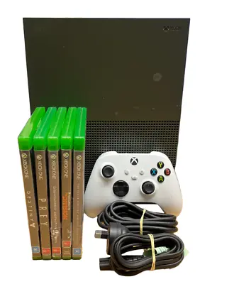 $49 • Buy Microsoft Xbox One S 1tb Game Console - 1681 With 5 Games