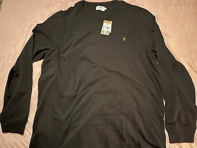 Men’s Farah Long Sleeved Black T-shirt 3XL • £10