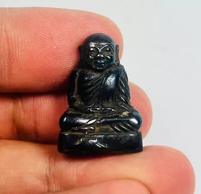 $39 • Buy Phra LP Ngern Blue Leklai Magic Talisman Protection Statue Lucky Happy Amulet