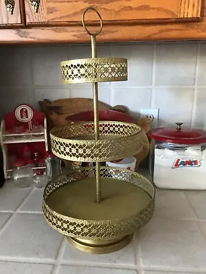 3 Tiered Round Dessert Plate Stand Server Pie/cake Holder Cupcakes Rack 19  Tall • $65