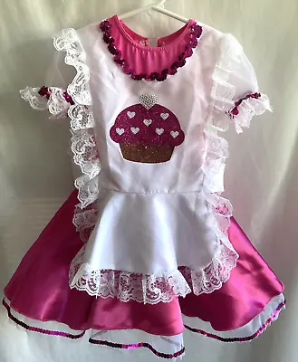 $19.95 • Buy A Wish Come True Sugar Sugar Tulle Dress & Apron Cupcake Lace Sequin Bow Size S