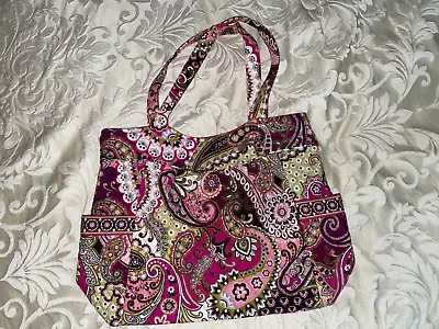 Vera Bradley Pleated Tote - Very Berry Paisley- RETIRED HTF NWOT • $40.50