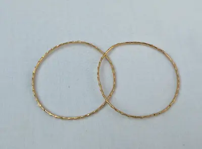 Pair Of Indian/Middle Eastern 22ct Gold Bangles. Sold Separately. 8 Grams Each. • £499.99