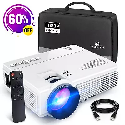 VANKYO LEISURE 3 Mini Projector Supported 1080P 176'' Display Portable Projector • $34.39