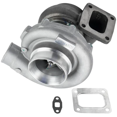 $188.37 • Buy T76 Turbo Charger TurboCharger T4 .80 AR P Trim + 3  V-Band Clamp Flange Kit