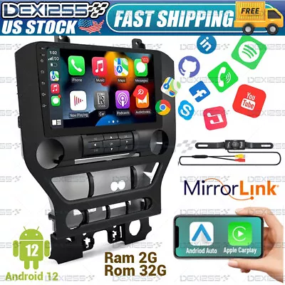 For Ford Mustang 2015-2021 9  Android 12 Carplay Car Stereo Radio GPS Navi WiFi • $175