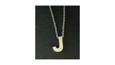 Judith Ripka Sterling Silver Genuine Diamond Initial J Pendant Necklace • $89.99