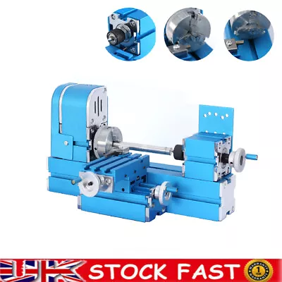 New 220V Mini Metal Lathe DIY Miniature Lathe Wood Model Machiner Making Tool UK • £159.99