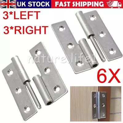 3In Lift Off Stainless Steel Door Hinge With Detachable Pin And Slip Joint Flag • £10.48