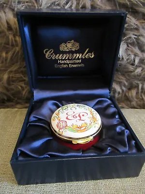 Crummles Hand-Painted Enameled Trinket Box HM Queen Elizabeth Anniversary 1997 • £19.99