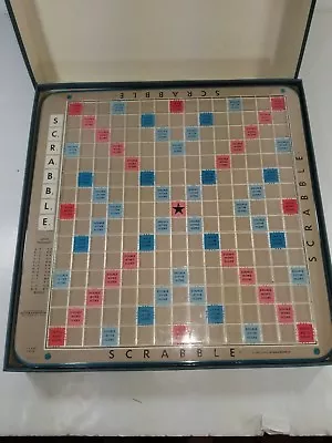 Deluxe Edition SCRABBLE Turntable Vintage 1966 Sekchow & Righter Maroon Tiles • $63.74