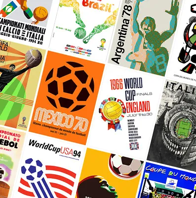 £1.99 • Buy CLASSIC FIFA WORLD CUP POSTERS PRINTS 1930 - 2018 / A4 A3 A2 - Vintage Wall Art