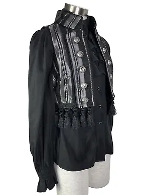 Shrine Vintage Gothic Costume Gypsy Silver Stripe Matador Toreador Vest  • $79.99