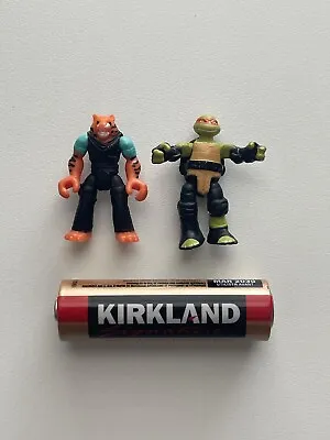 Vintage TMNT Ninja Turtles Mini Mutants Micro Figures Tiger Claw & Michelangelo • $20