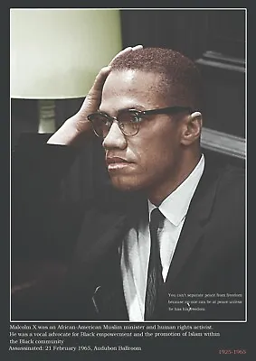 Malcolm X - Black Icons Of History - A2 Wall Art Poster • £13.79