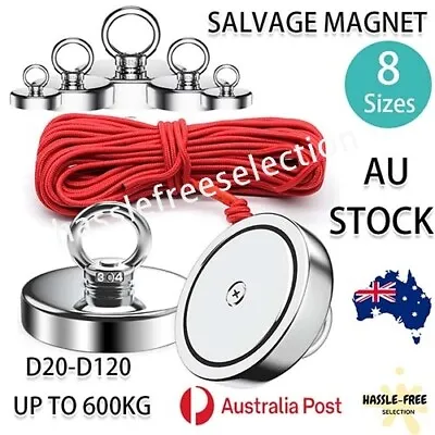 10-600KG Strong Neodymium Salvage Magnet Holder Hanger Hooks Fishing Recovery • $7.99