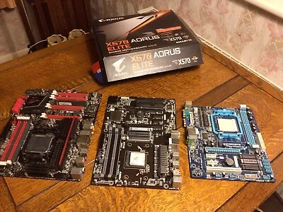 Gigabyte Asus PC Computer Motherboard Gaming Lot Of Three • £45