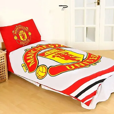 Manchester United FC Reversible Bedding Set Duvet Cover Official Fans Gift • £24.90