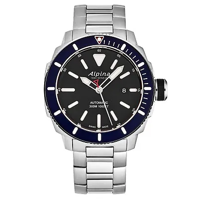 Alpina Men Seastrong Diver Black Dial Stainless Steel Automatic AL-525LBN4V6B • $1216.48