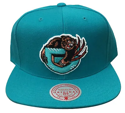 Mens Mitchell & Ness Teal NBA Vancouver Grizzlies Team Ground HWC Snapback Hat • $24.95