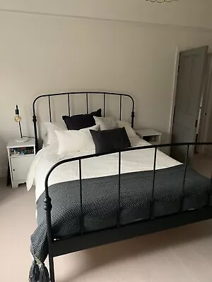 IKEA Black Metal King Size Bed Frame • £55