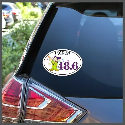 Run Disney I Did It Dopey With Stardust 48.6 Decal Or Magnet CUSTOM YEAR • $15.95