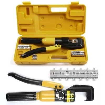 £28.50 • Buy 16 Ton 8 Dies Hydraulic Crimper Crimping Tool Wire Battery Cable Lug Terminal UK