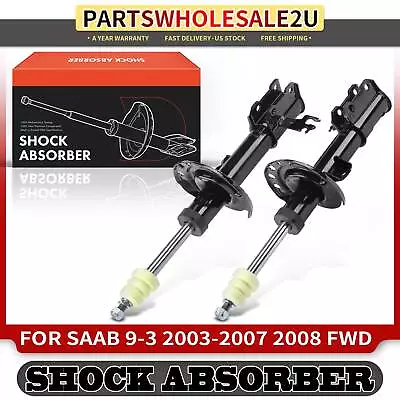 2x Front Driver & Passenger Side Shock Absorber For Saab 9-3 2003 2004 2005-2008 • $74.99