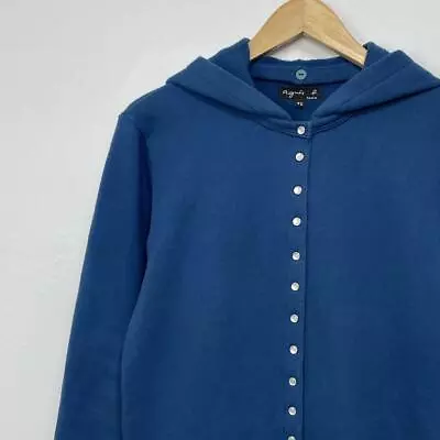 Agnes B. Cardigan Impression 2way With Detachable Hood Blue Women • $128.66